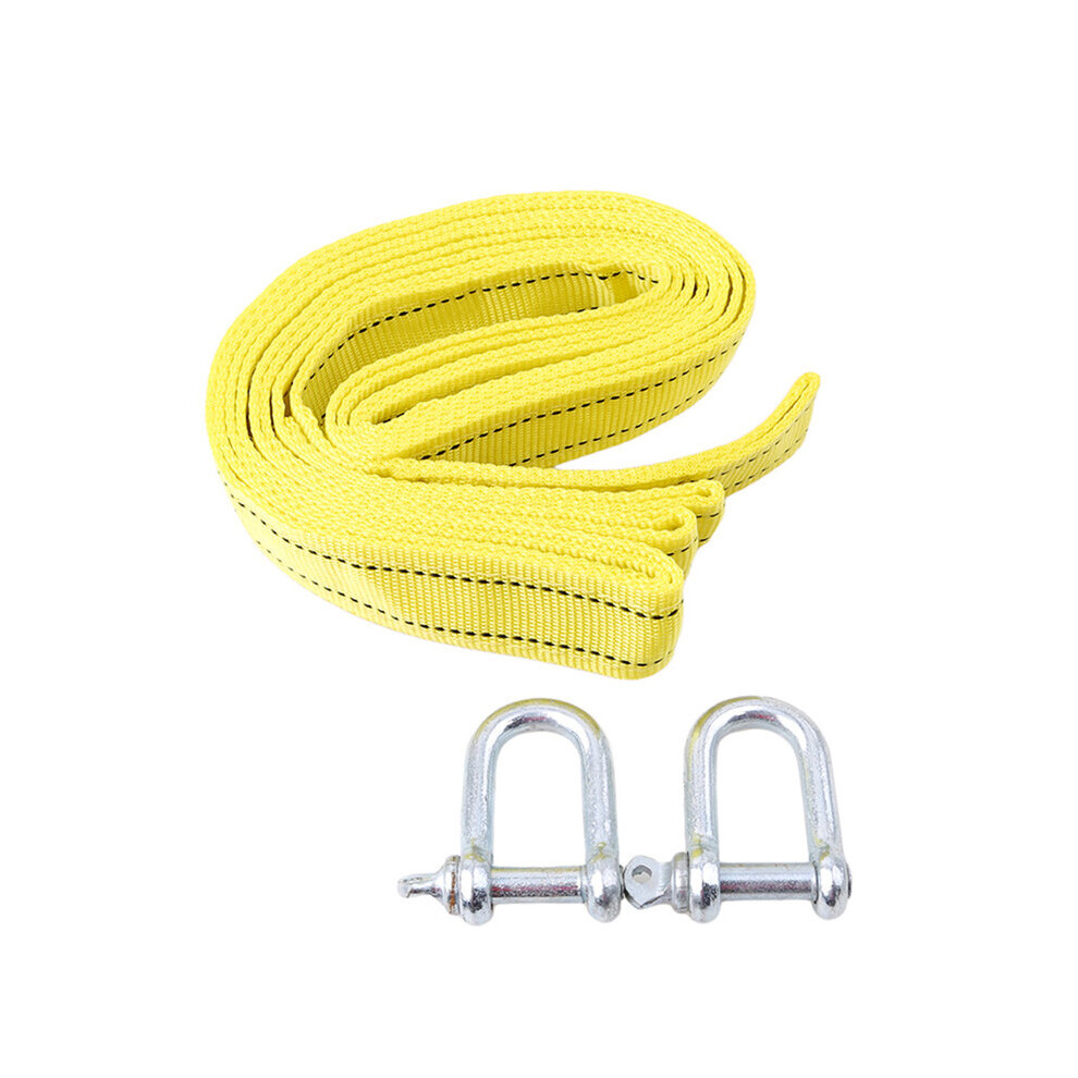 Heavy Duty 3Tons Car Tow Cable Towing Pull Rope Strap Hooks Van Road Recovery Eagle Hook / U-Hook Towing Ropes 5063131537376