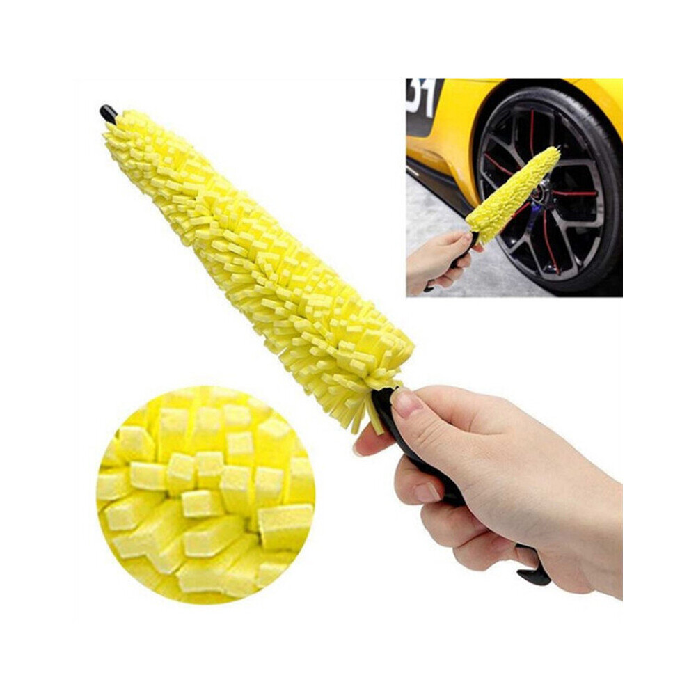 New Wheel Rims Tire Washing Brush Plastic Handle Car Wheel Brush Vehicle Cleaning Brush Auto Scrub Brush Car Wash Sponges Tools 5063131431995