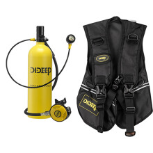 DIDEEP X5000Pro 2L Scuba Diving Tank+Upgrade Pressure Gauge+Diving Vest Bag Oxygen Cylinder Tank Set Snorkeling Equipment New