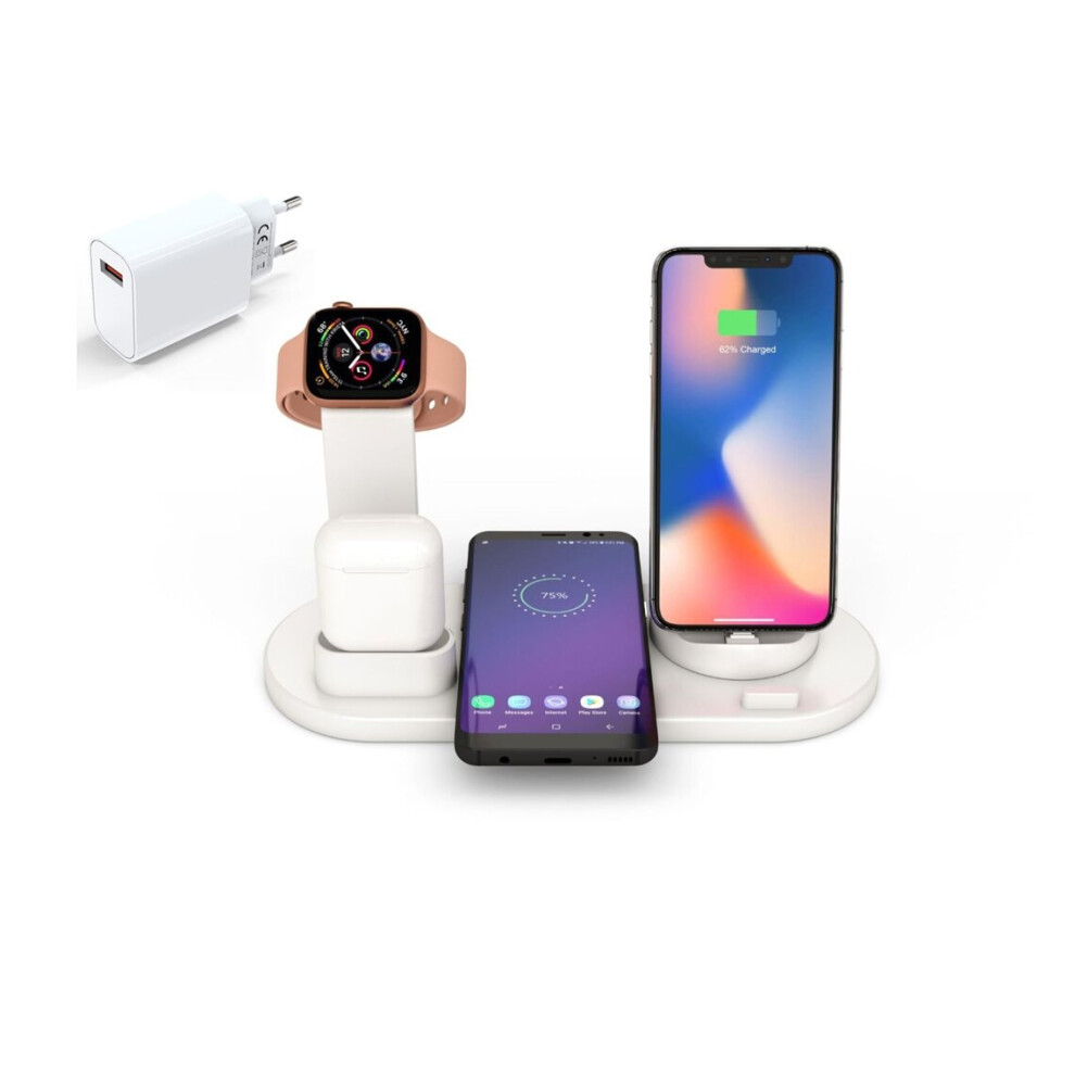 Magnetic Apple Wireless Charging Station 4 in 1 Charger Dock Compatible with iPhone Apple Watch and Airpods