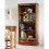 Tall Rustic Bookcase Vintage Industrial Style Large Solid Wood Storage Display Shelving Cabinet Unit 1