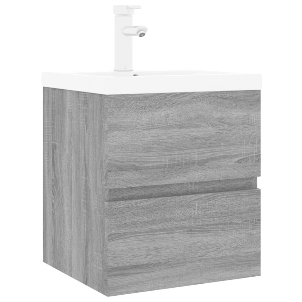 (grey sonoma, 41 x 38.5 x 45 cm) vidaXL Sink Cabinet Home Bathroom Sink Unit Storage Cabinet Engineered Wood