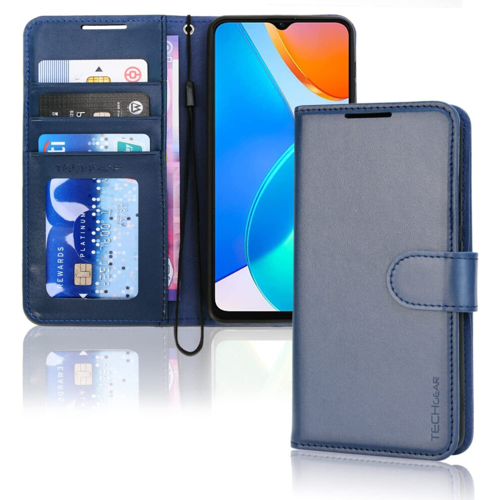 Leather Wallet Case for Honor X6 4G / Honor X8 5G, Flip Protective Cover with Wallet Card Holder, Stand & Strap - PU Leather with Magnetic Closure