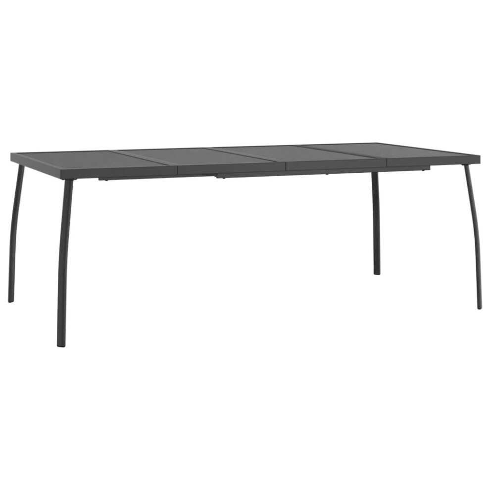 Vidaxl (200 X 100 X 72 Cm) Garden Table Outdoor Table Dining Room Table Anthracite Steel Mesh