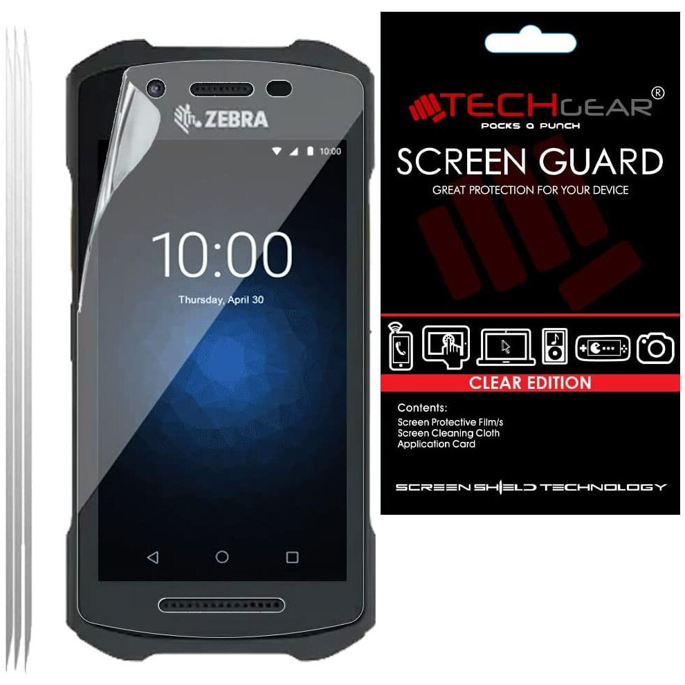 [3 Pack] TECHGEAR Screen Protectors Compatible for Zebra TC21 / TC26 Touch Computer Barcode Scanner , CLEAR LCD Screen Protectors Cover Guards