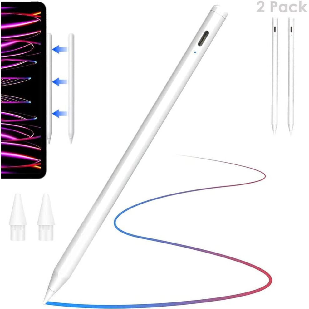 2X Apple Pencil 2Nd Generation For Ipad, Magnetic Wireless Charge Ipad Pencil For Apple Ipad Pro 11", Pro 12.9" - Tilt Sensitivity Palm Rejection 5056284465825