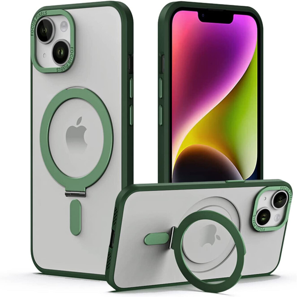 iPhone 14 Stand Case [Fusion Armour Ring] Premium Tough Rugged Protective Magnetic Kickstand Case, Compatible with MagSafe Case for iPhone 14 6.1"