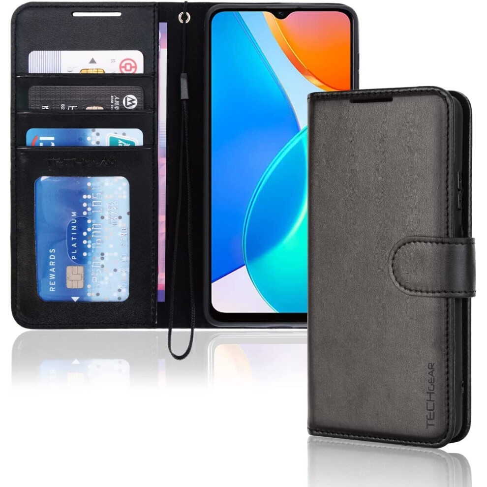 Leather Wallet Case for Honor X6 4G / Honor X8 5G, Flip Protective Cover with Wallet Card Holder, Stand & Strap - PU Leather with Magnetic Closure