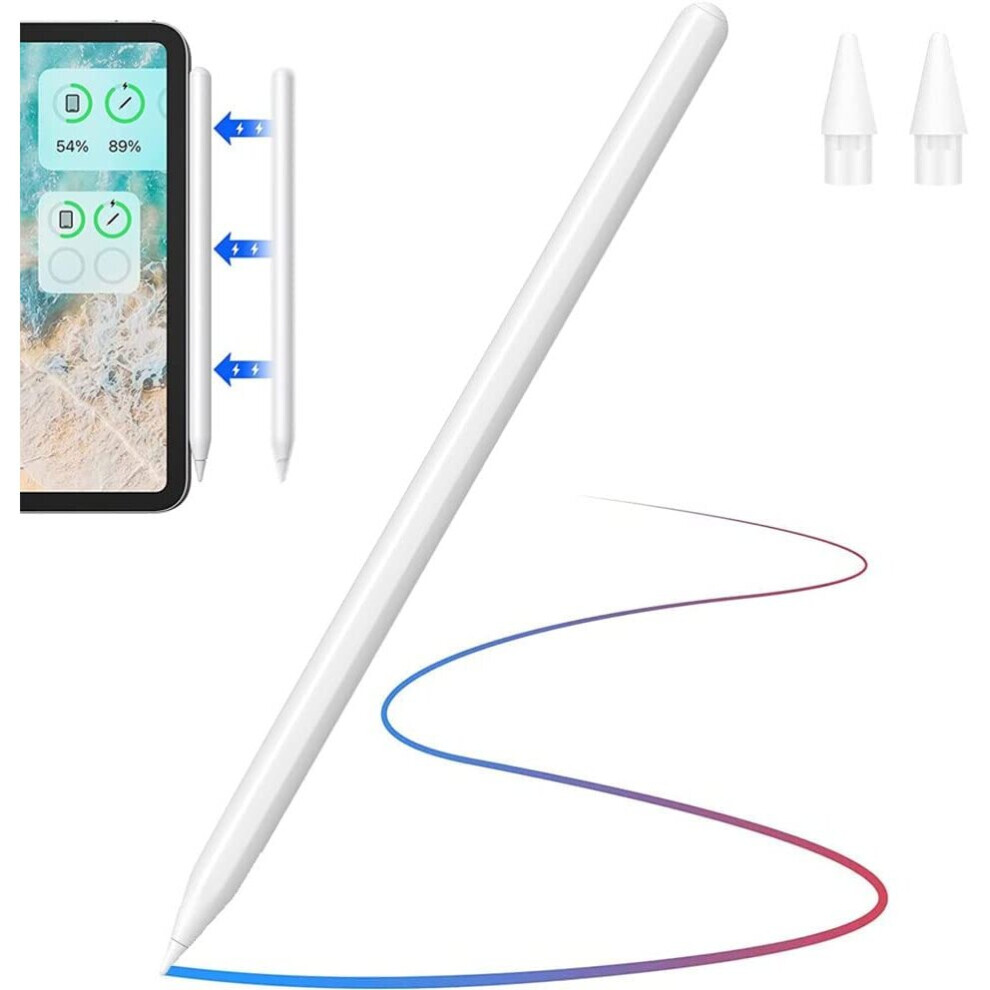 Apple Pencil for iPad, Magnetic Wireless Charge iPad Pencil for Apple iPad Pro 11", Pro 12.9" - Tilt Sensitivity Palm Rejection 2nd Generation Pencil