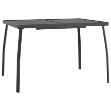 (110 x 80 x 72 cm) vidaXL Garden Table Outdoor Table Dining Room Table Anthracite Steel Mesh