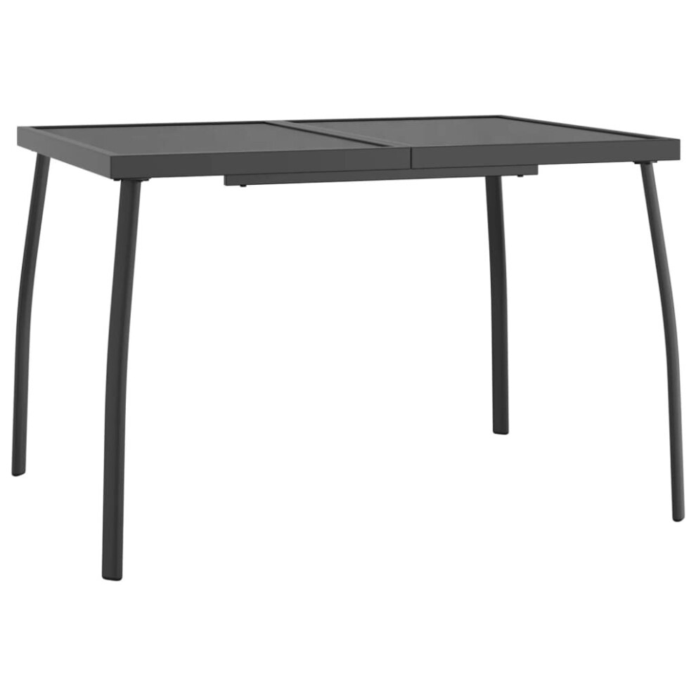 Vidaxl (110 X 80 X 72 Cm) Garden Table Outdoor Table Dining Room Table Anthracite Steel Mesh