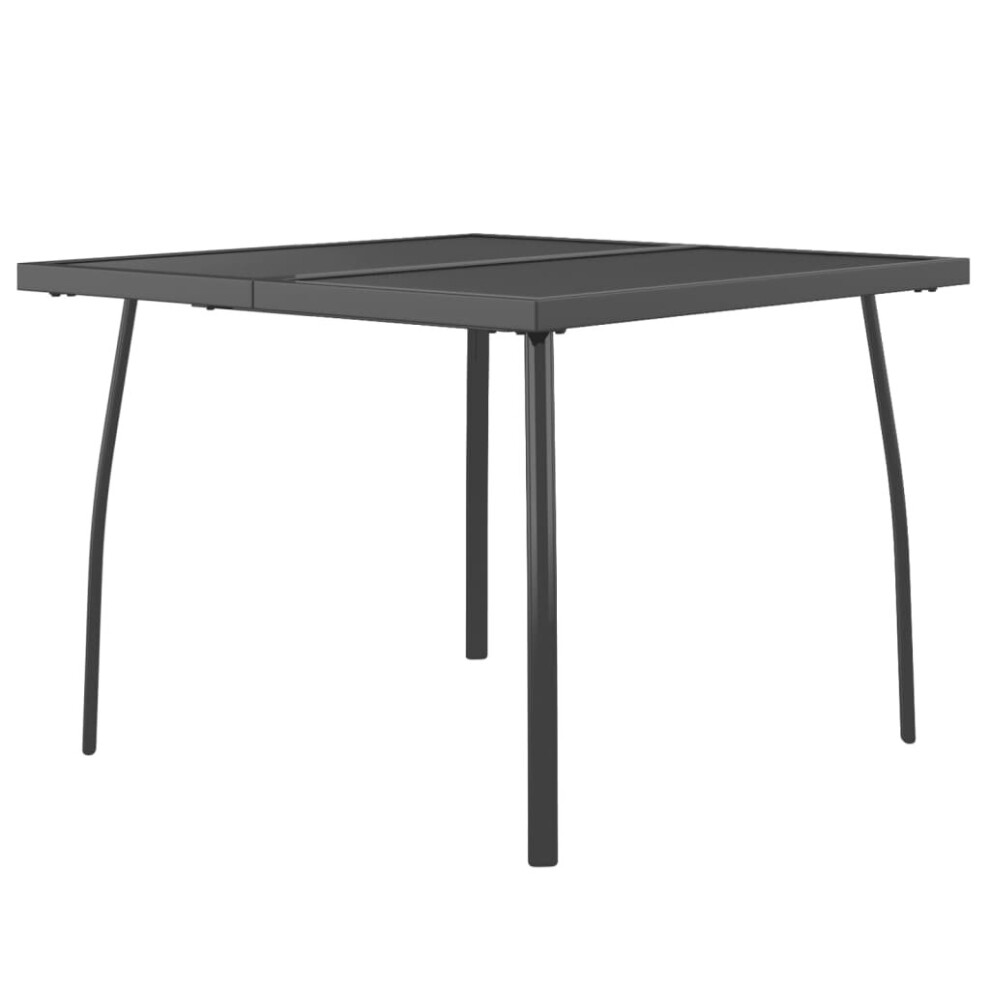 (100 x 100 x 72 cm) vidaXL Garden Table Outdoor Table Dining Room Table Anthracite Steel Mesh