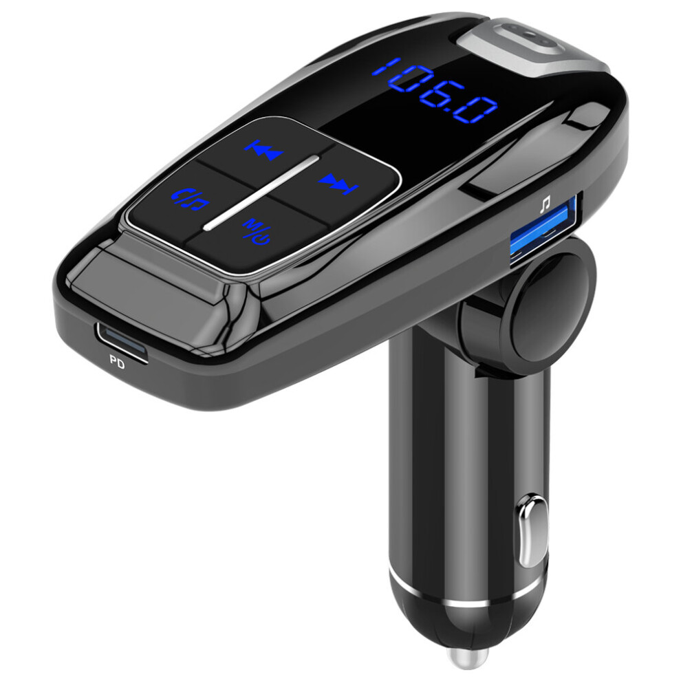 Bakeey Bc59 18W Qc 3.0 Pd3.0 3 Ports Fm Transmitter Bluetooth 5.0 Handsfree Tf U Disk Mp3 Playerfast Charging Usb Car Charger For Iphone11 Pro For Sa 6906140975960