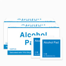Bakeey 100Pcs 3*6cm 75% Alcohol Wet Wipe Disposable Disinfection Prep Swap Pads Antiseptic Skin Cleaning Wet Wipes Care Jewelry Mobile Phone Clean Wi