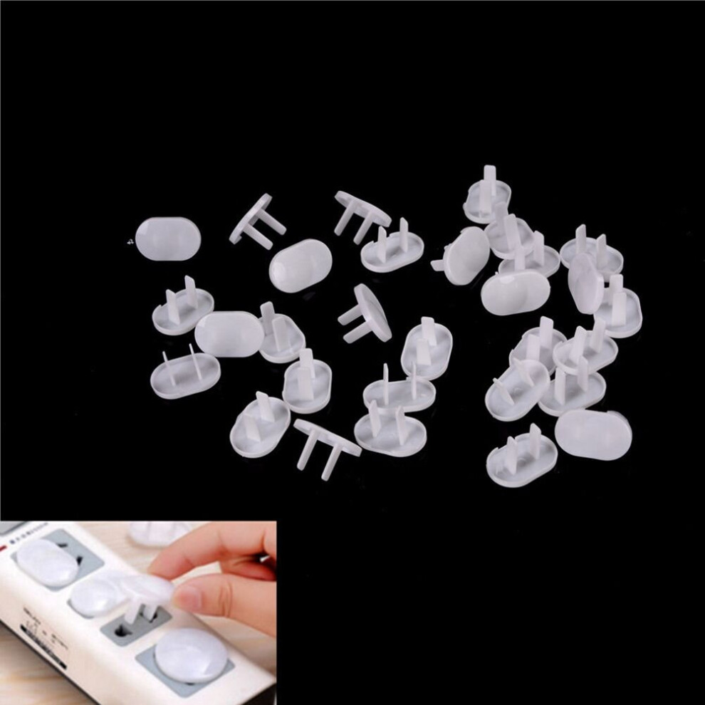 Tlily 50Pcs Anti Electric Shock Plugs Protector Cover Cap Power Socket Electrical Outlet Baby Children Safety Guard Two Holes