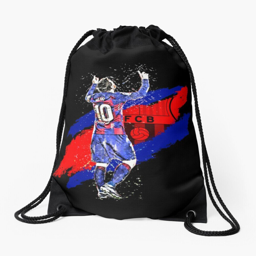 Drawstring Bag Leo Messi FC Barcelona's historic record breaker Sport Gym Shoe Backpack