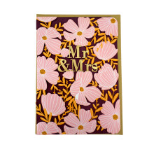Paper Cut Art Floral Mr & Mrs Laser Cut Wedding Greeting Card By Alljoy Cards