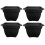 4 x  38cm Square Bell Plant Pot Planter Plastic Black Colour 1