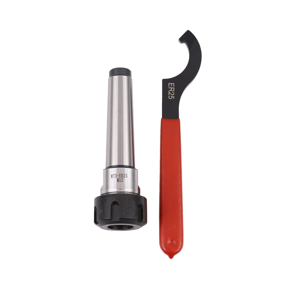 Mt3 Er25 M12 Collet Chuck Holder Fixed Cnc Milling Turning Tools + 1Pc Spanner 4761978911762