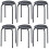 Costway 6PCS Stacking Round Bar Stool Kitchen Nesting Stool Dining Chair Black 1