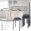 Costway 6PCS Stacking Round Bar Stool Kitchen Nesting Stool Dining Chair Black 4