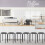 Costway 6PCS Stacking Round Bar Stool Kitchen Nesting Stool Dining Chair Black 8