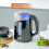 GEEPAS (Black) Geepas 2 Slice Toaster Electric Kettle Combo Set 4