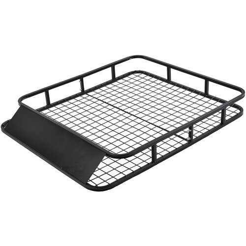 Costway Steel Cargo Roof Rack Basket Cars Luggage Carrier 75kg Weight Capacity