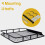 Costway Steel Cargo Roof Rack Basket Cars Luggage Carrier 75kg Weight Capacity 10