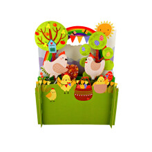 Fun Chick Party Easter Celebration 3D Pop Up Greeting Card By Alljoy Cards