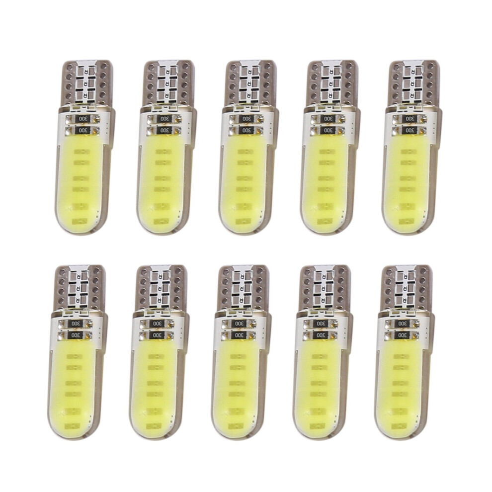 10Pcs T10 W5W COB LED Car Auto Interior Wedge Side Parking Bulb Dome Light Lamp