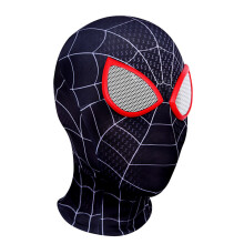 (Miles Morales) Marvel Spiderman Superhero Full Mask Halloween Cosplay Party Props Unisex Adult Kids