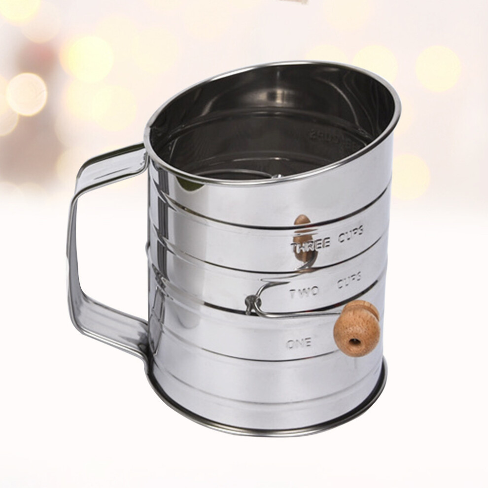 Sifter Flour Sifting Sieve Strainer Baking Mesh Steel Stainless Pasta Cake Cup Kitchen Pan Filter Net Sugar Powdered Metal Hand-image-OPC-PBQ85RP-NEW