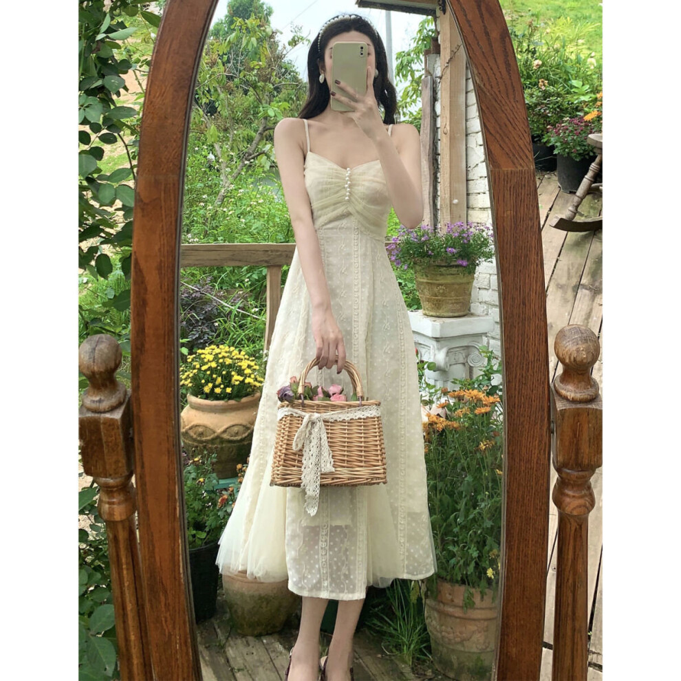 Summer Fairy Strap Vintage Dresses Women Sexy Sweet Midi Dress Holiday Gentle Backless High Waist Casual Dress-image-OPC-PBQCQ5H-NEW