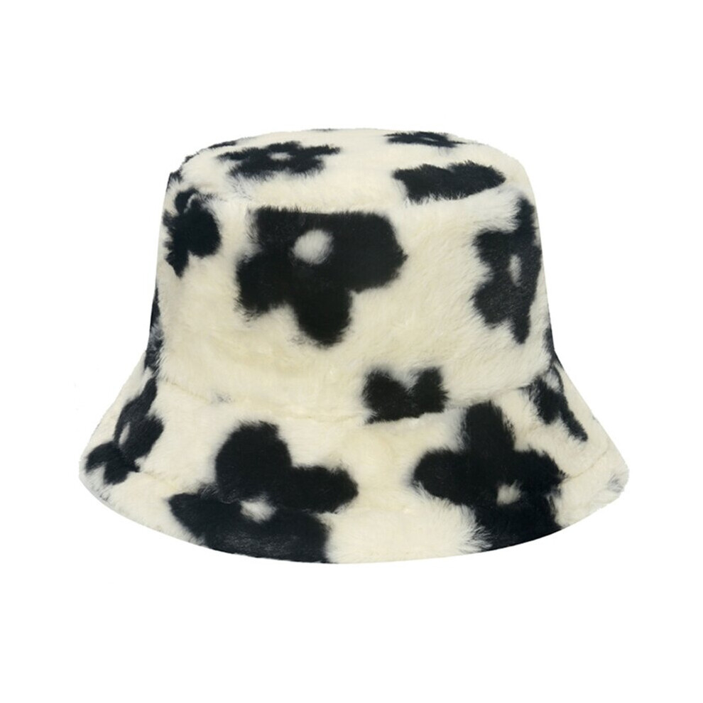 Flower Print Basin Hat Plush Fisherman Hat Bucket Hat for Celebrations Drop-image-OPC-PBQDXHJ-NEW