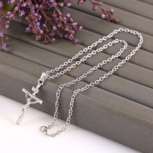 Religious Christian God Cross Crucifix Pendant Necklace for Men Women Gold/Sliver Plated Jesus Link Chain Jewelry Gift