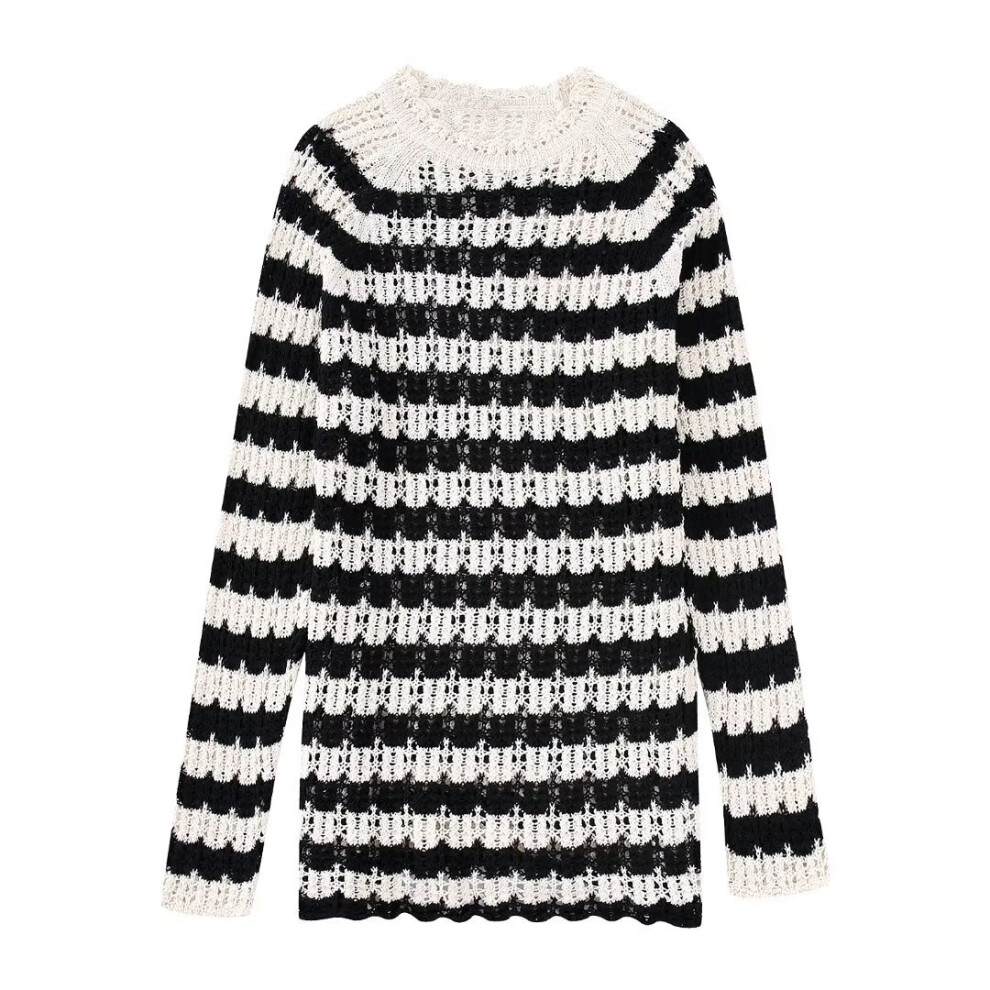 Autumn Casual O Neck Long Sleeve Sweater Women Striped Knitted Tops Loose Pullover Female Basic Tops BB22916-image-OPC-PBQHYRJ-NEW