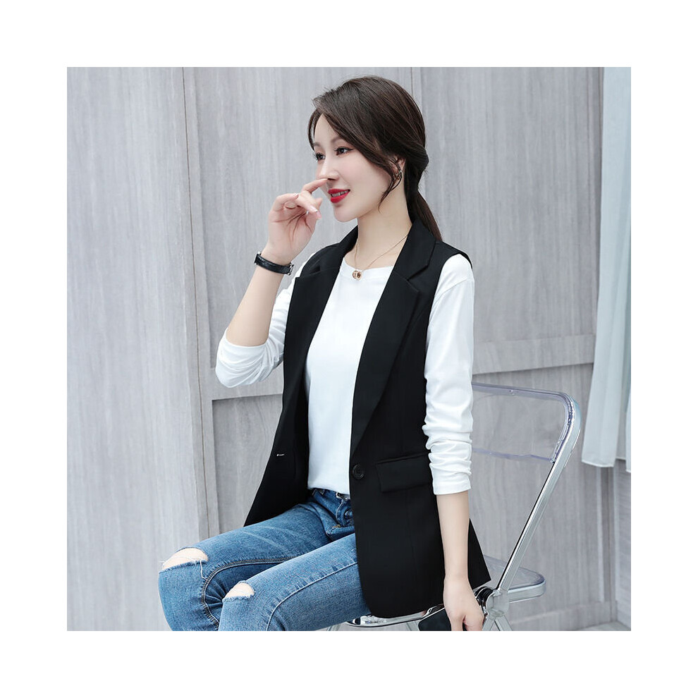 Spring Office Lady Casual Vest Women Classic Loose Sleeveless Waistcoat Woman Blazer Vest Jacket Outerwear on OnBuy