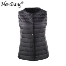 NewBang Waistcoat Vests For Women Warm Ultra Light Down Gilet Portable Sleeveless O-Neck Autumn Spring Vest 4XL