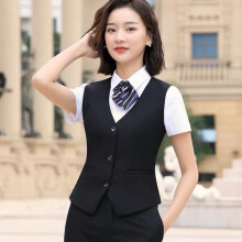 Women Vest Work Wear Slim V Neck Formal Office Ladies Interview Vest Coat Plus Size Uniforms