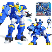 (Volt) Mini Force Toy Anime Super Dinosaur Power Machine Transformation Robot Model Set