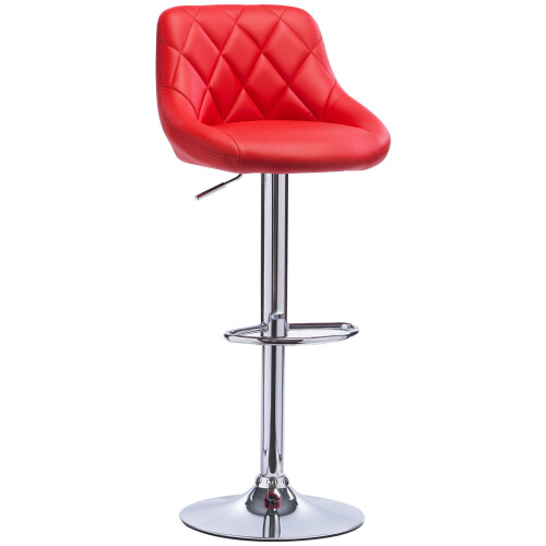 (RED ) MOF 3 X Faux Leather Bar Stools, Black or Grey, Kitchen Breakfast Bar B108
