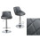 (DARK GREY ) MOF 3 X Faux Leather Bar Stools, Black or Grey, Kitchen Breakfast Bar B108 1