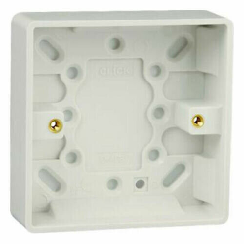 Click CMA081 Moulded Surface Mounted Pattress Box 25mm Deep - 1 Gang