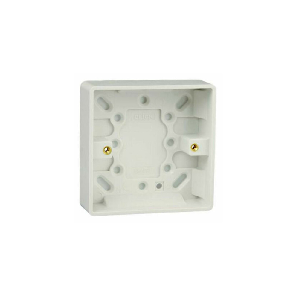 Click Cma081 Moulded Surface Mounted Pattress Box 25Mm Deep - 1 Gang 5055287017031