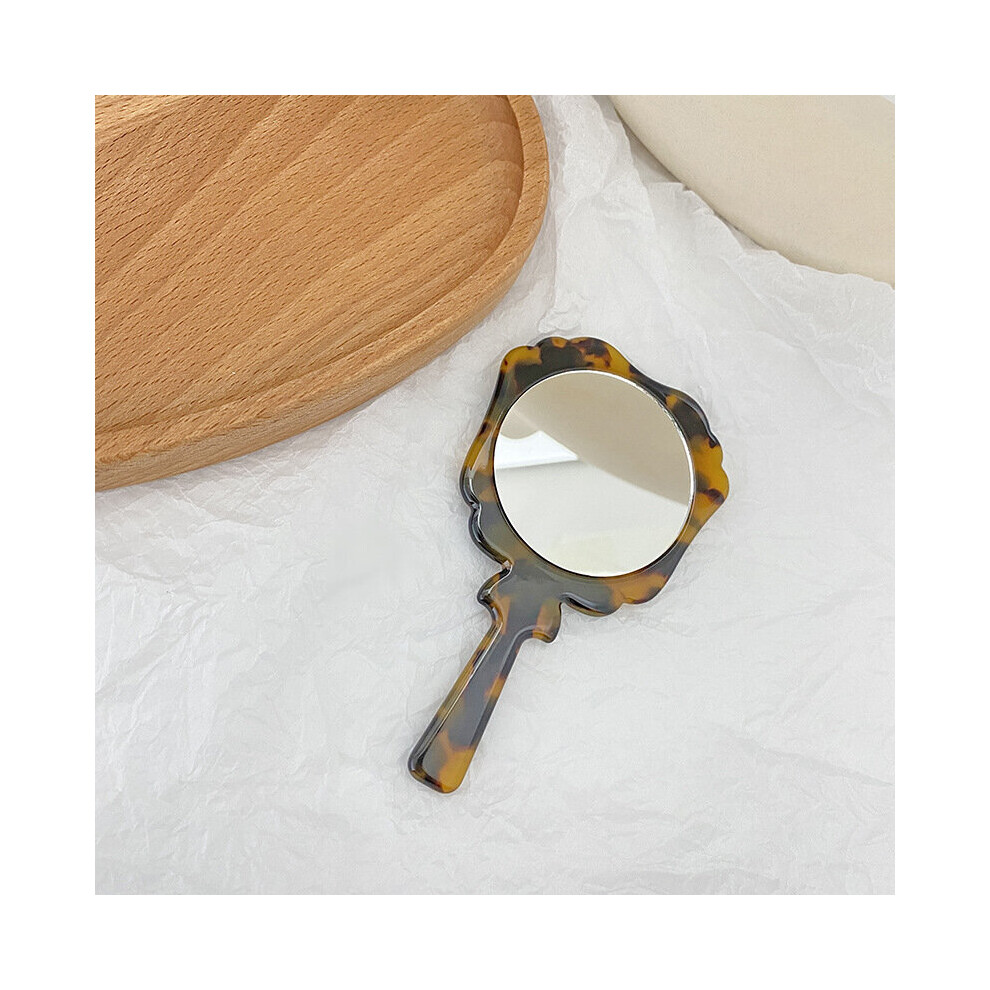 Korea Retro INS Lovely Sweet Acetic Acid Makeup Mirror Temperament Small Round Mirr