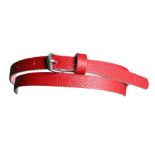 Girl Lady Belt Narrow Thin Leather Waistband Belt Women Accessories 9 Candy Colors Metal Buckle Belt for Woman