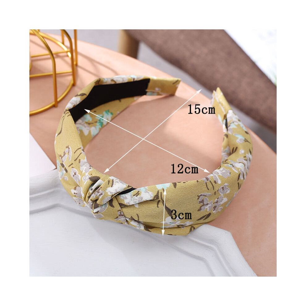 1Pcs Floral Pattern Women Hair Accessories Wash Face Headbands Wide-brimmed Purpose Knotted Hair Band Bezel-image-OPC-PBQNHQX-NEW