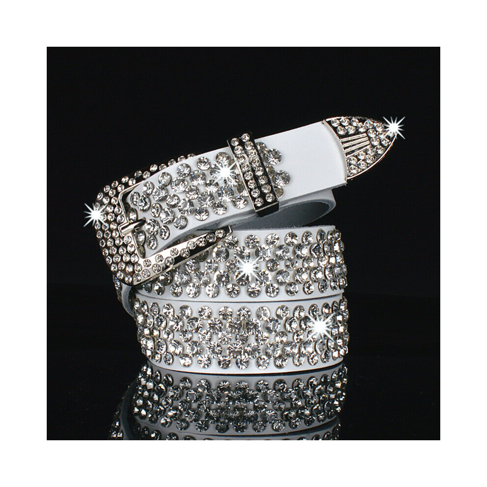 Vintage Rhinestone Skull Belts Wide Buckle Belt For Women Ladies Second Layer Cow Skin Top Strap Female For Jeans-image-OPC-PBQP8C6-NEW