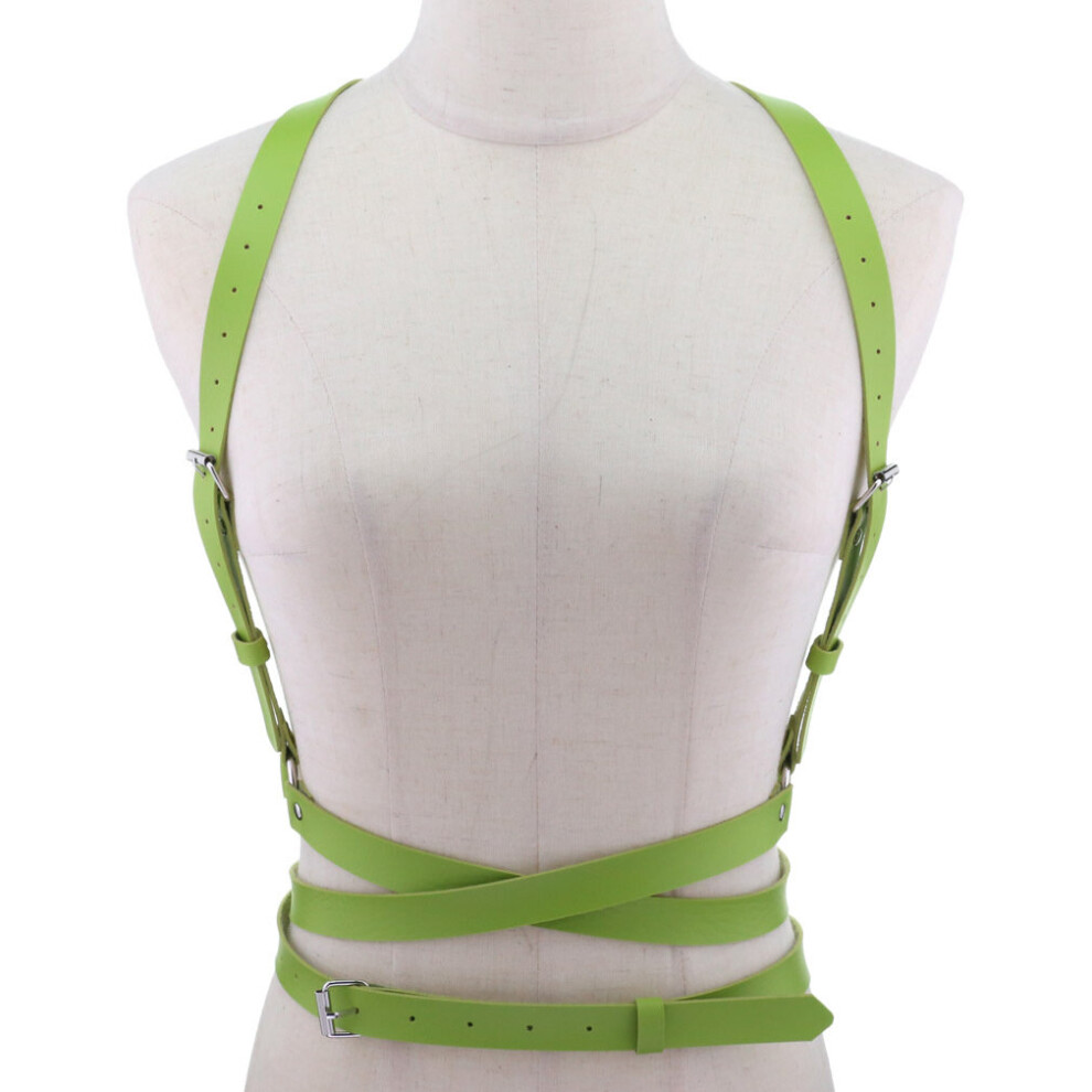 Multicoloured Sexy Leather Harness Women's Lingerie Garter Belts Harajuku Stockings Goth Body Buttocks Bondage Bra Belt Tight Suspender